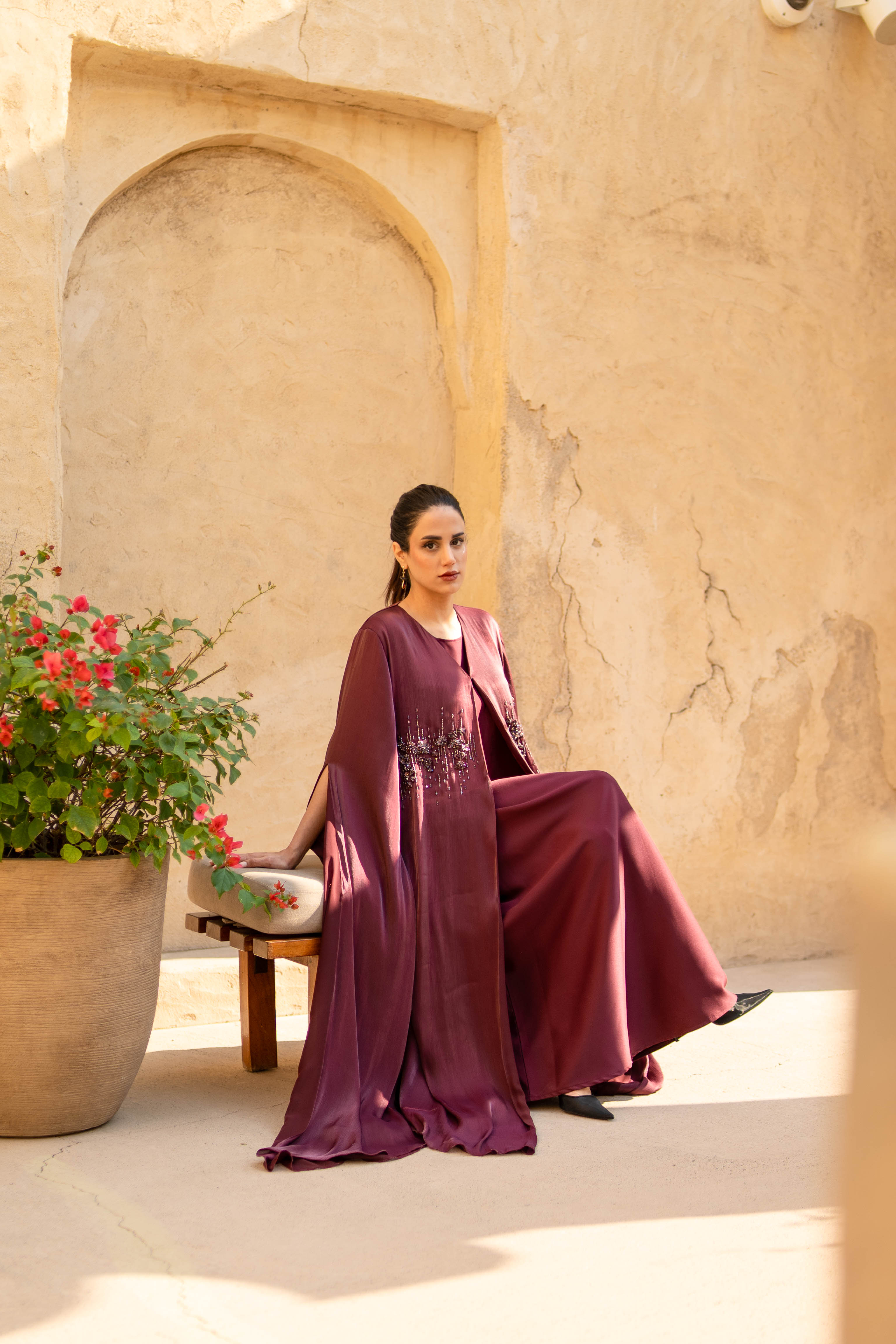 Layali Amethyst Abaya