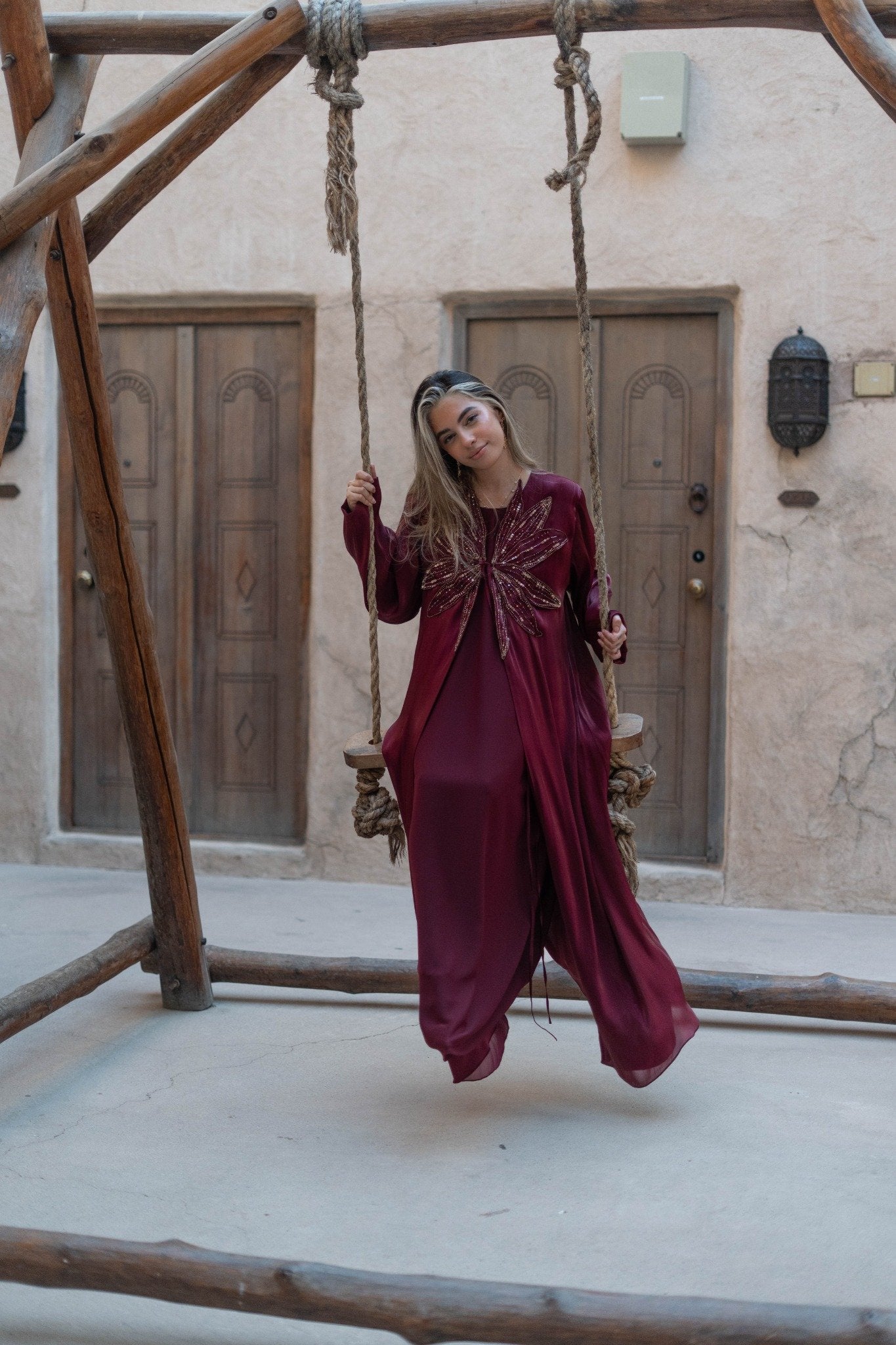 Zahra Maroon Abaya