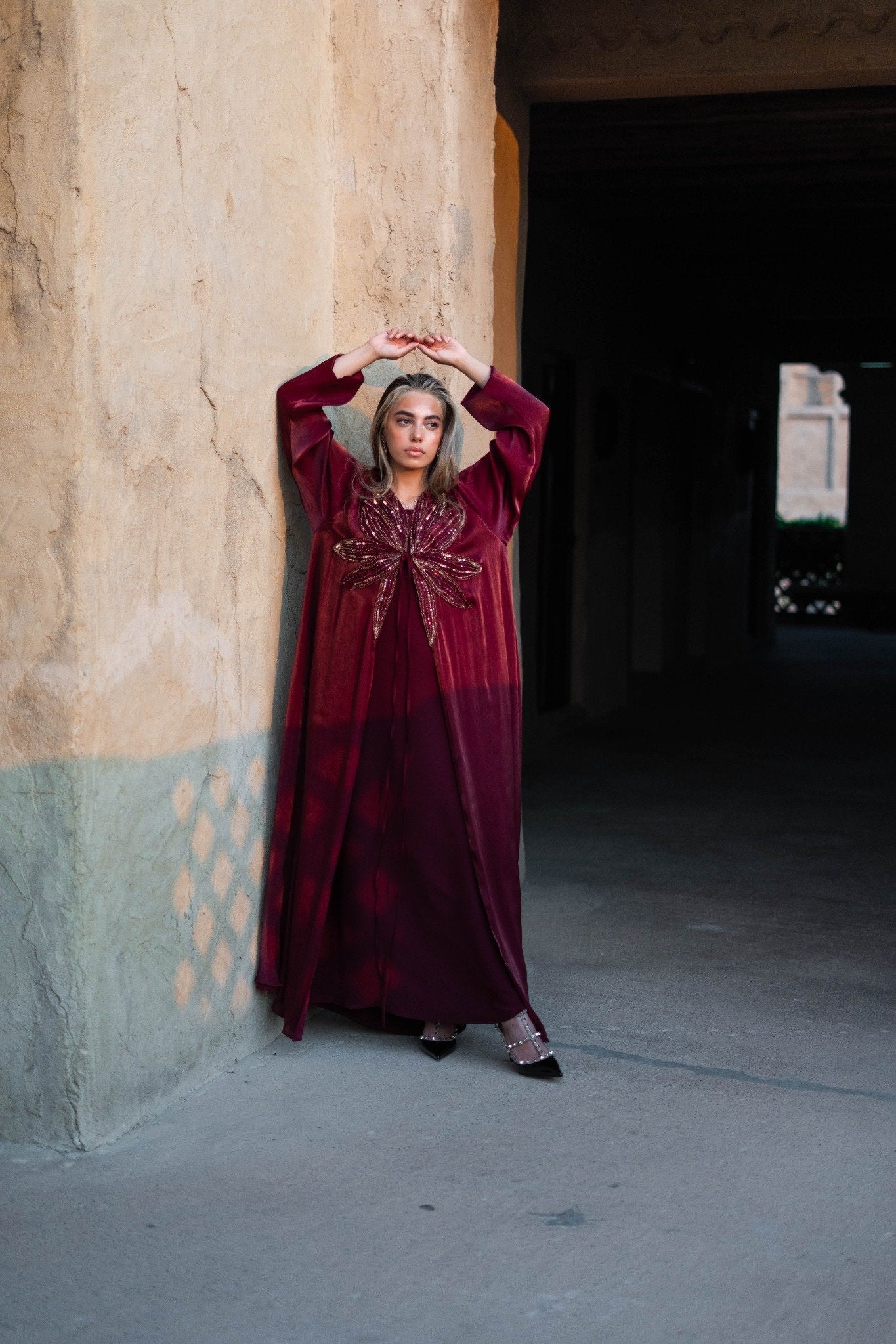 Zahra Maroon Abaya
