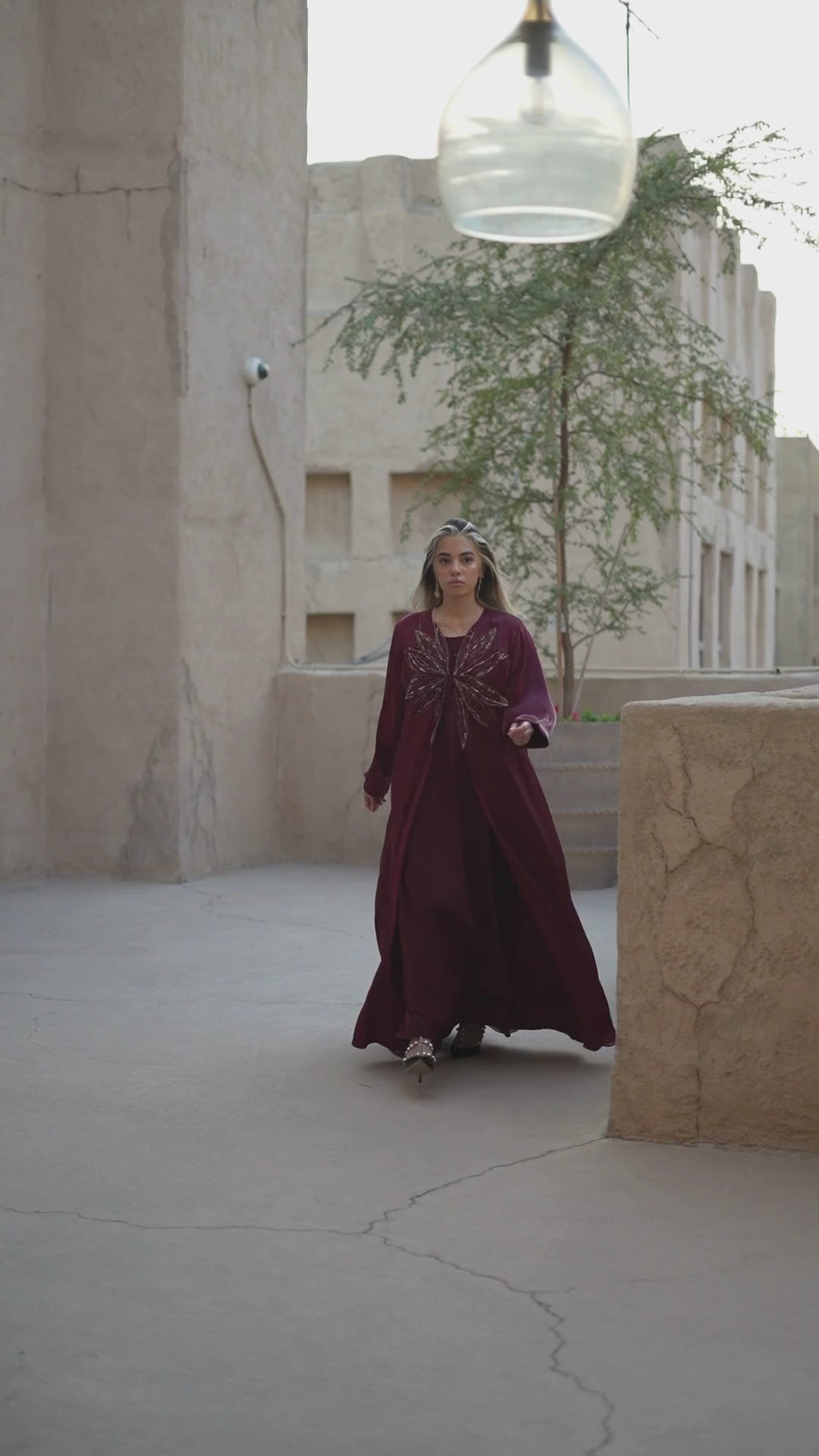 Zahra Maroon Abaya